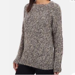 Joe's Jeans Barre Melange Sweater Alpaca Blend Rhinestones Gray